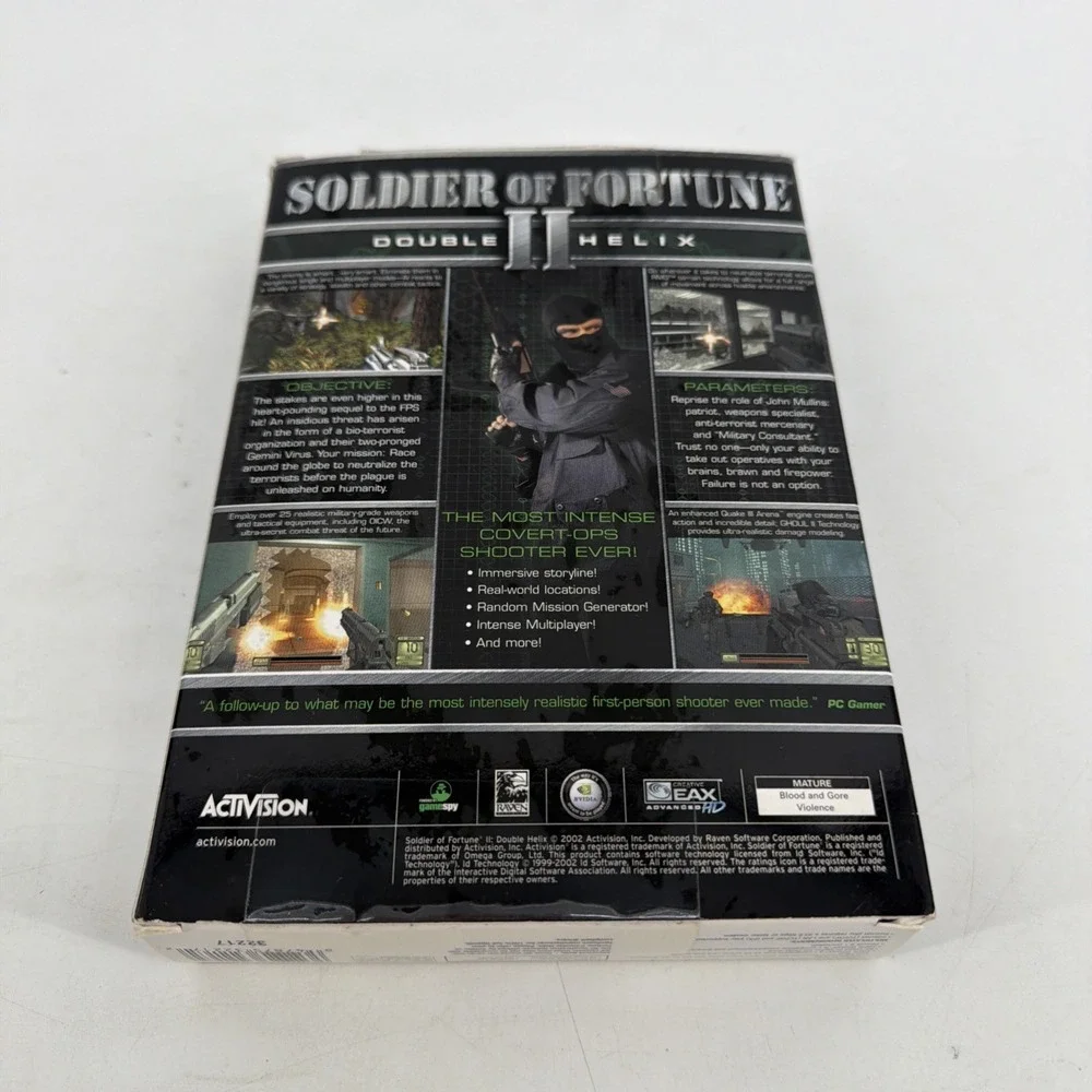 Soldier of Fortune II 2 Double Helix (Raven 2002) PC CDROM